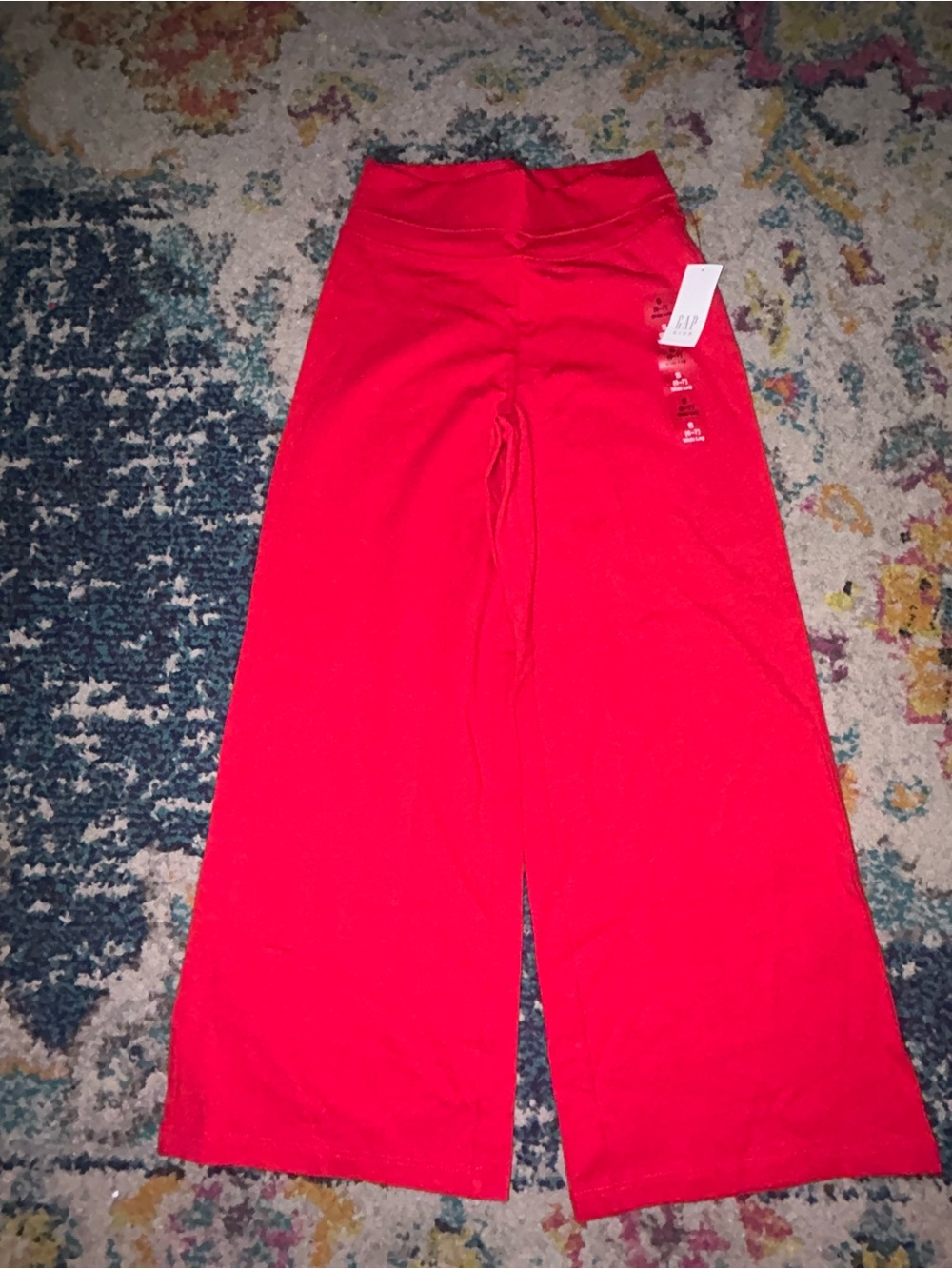 GAP Kids Red Wide-Leg Flare Pants - Picture 3 of 3